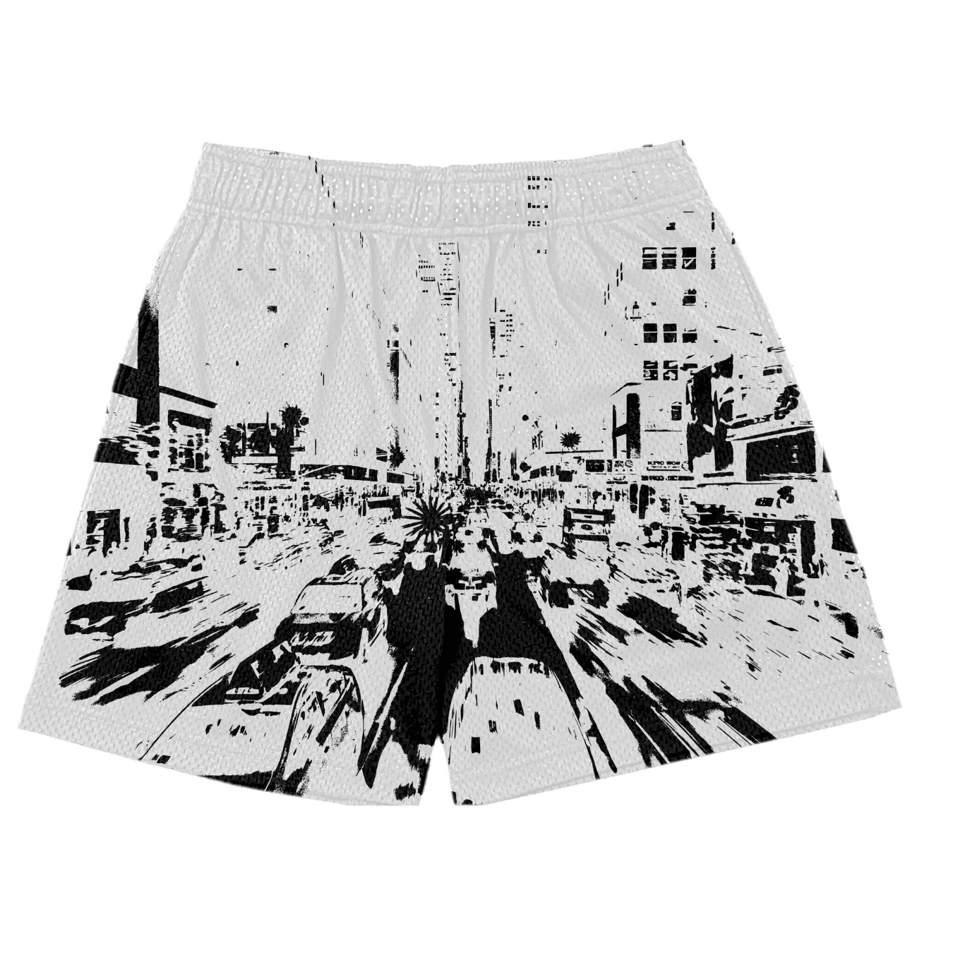 white city mesh shorts